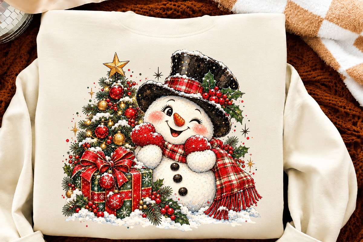 Christmas Snowman PNG, a Seasonal Illustration by Craft Nest (Photo 6 of 6)