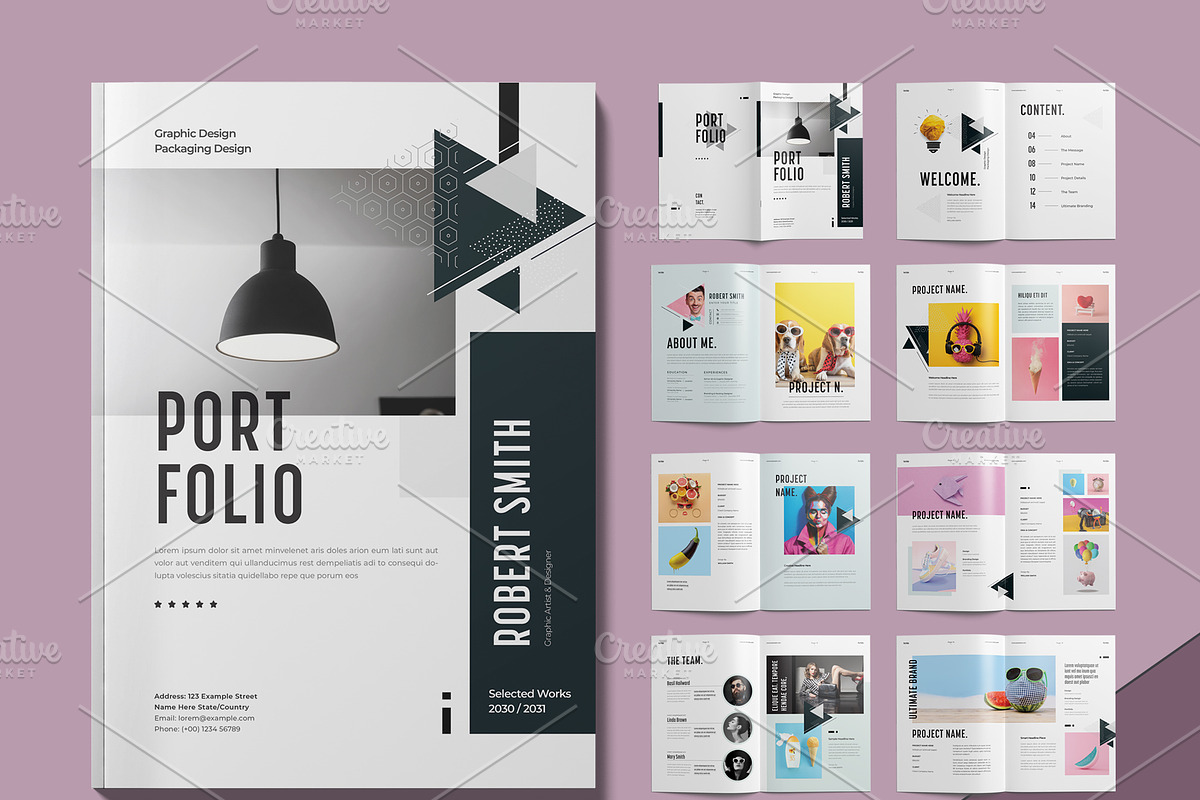 Portfolio Brochure Template, a Brochure Template by Cristal Pioneer (Photo 5 of 5)
