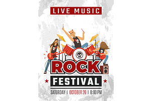Rock poster. placard invitation for, an Object Illustration by Onyx