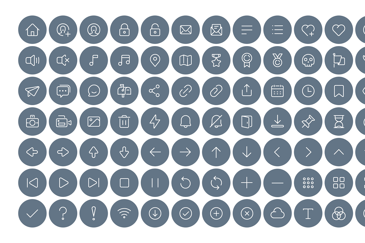 GUI - Mono Round, an UI Kit Template by LAYERLAB (Photo 31 of 32)