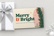 Retro Christmas Postcard Template, a Card Template by BrandPacks (Thumbnail 3 of 6)
