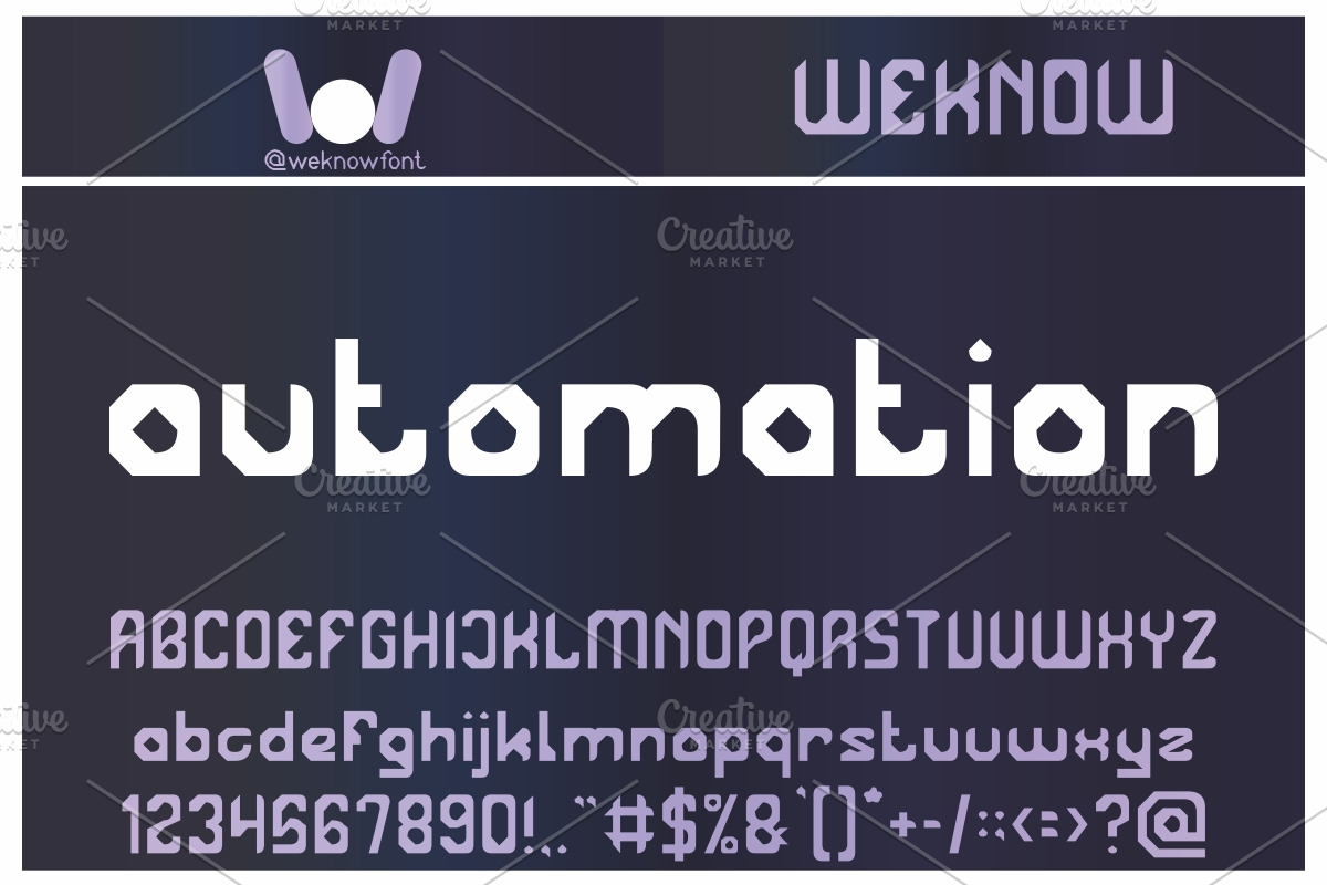 Mecha Robot font, a Font by weknow (Photo 4 of 5)