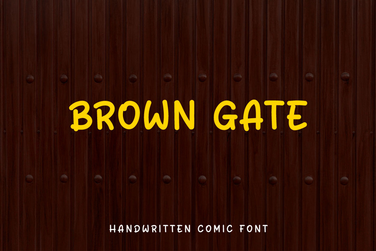 Brown Gate - Sans Serif Font, a Sans Serif Font by Mightyfire (Photo 1 of 4)