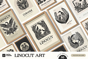 Linocut | Poster Builder, an Object Graphic by KetteCreate (Thumbnail 1 of 14)