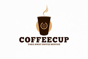 Take Away Coffee Shop Logo Template