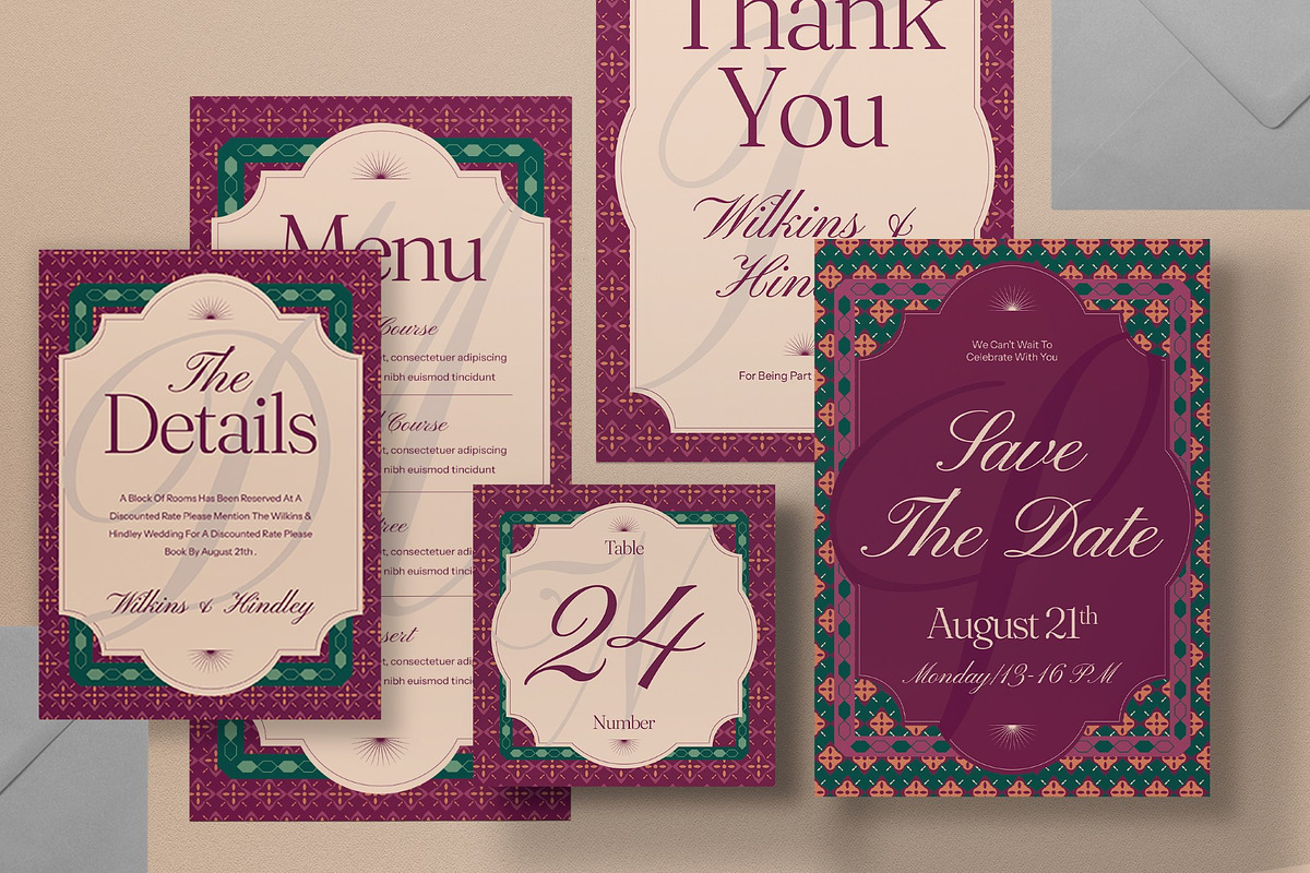 Wedding Invitation Set, an Invitation Template by graphicook (Photo 2 of 3)