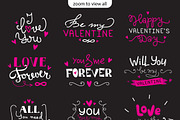 St. Valentine's Lettering Set, a Decorative Illustration by Trapezoid (Thumbnail 2 of 2)