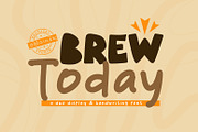 Brew Today - Cozy & Display Font, a Handwritten Font by khurasan (Thumbnail 1 of 6)