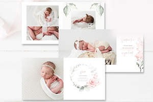 Floral Girls Baby Photo Album PSD