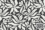 Black and White Floral Pattern, a Pattern Graphic by Dedraw Studio (Thumbnail 1 of 3)