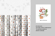 Christmas collection with animals, a Graphic by rosypatterns (Thumbnail 2 of 9)