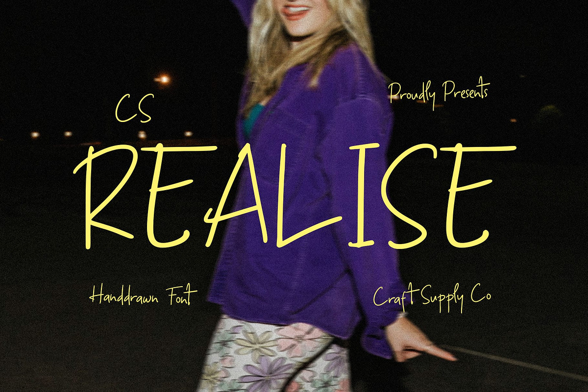 CS Realise – Handwritten Font, a Handwritten Font by Craft Supply Co. (Photo 1 of 8)