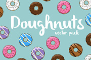 Doughnuts vector pack, a Food Illustration by Cristina Glynn (Thumbnail 1 of 3)