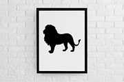 Lion Silhouette SVG, an Animal Illustration by newminddesign (Thumbnail 2 of 3)