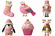 Crochet Christmas Clipart, an Illustration by Black Bird Studio (Thumbnail 6 of 6)