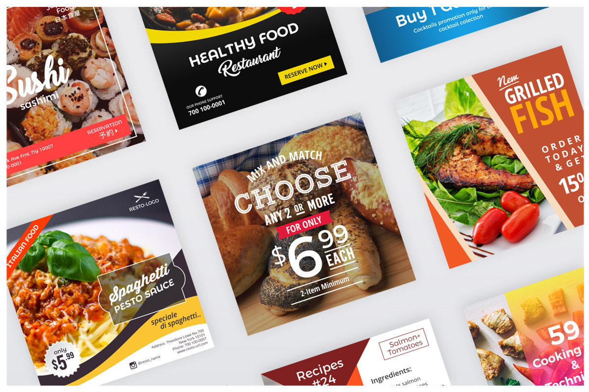 48 Instagram Food Banners, a Social Media Template by Studio Siv (Photo 5 of 7)