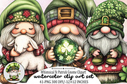 Whimsical St Patrick Gnome Clipart B, an Illustration by SVGArt (Thumbnail 1 of 9)