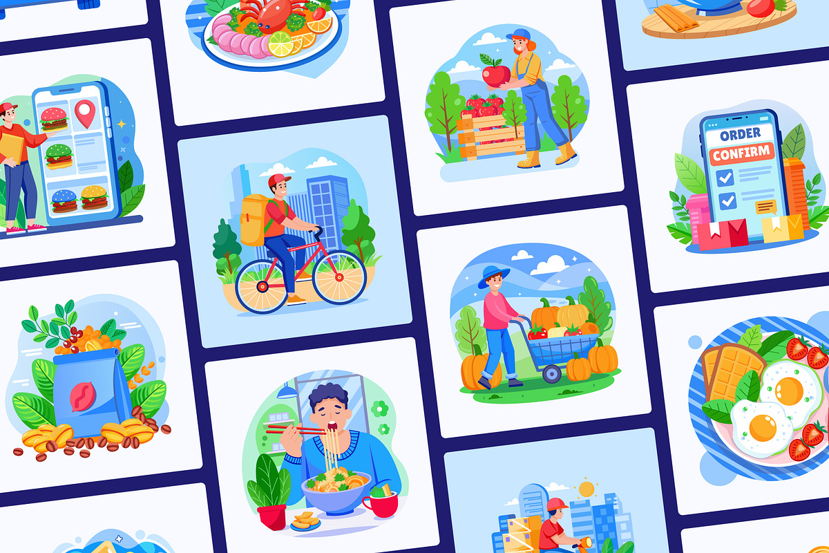 Food Illustration Art Set, a Food Illustration by Prosymbols (Photo 6 of 9)
