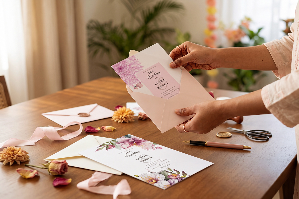Wedding Card Design Watercolor, an Invitation Template by taieefbakshi (Photo 1 of 4)
