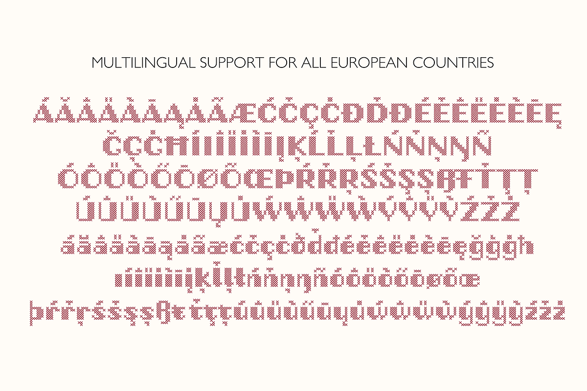 Stitch it up! A cross-stitch font, a Sans Serif Font by Studio Indigo (Photo 8 of 9)