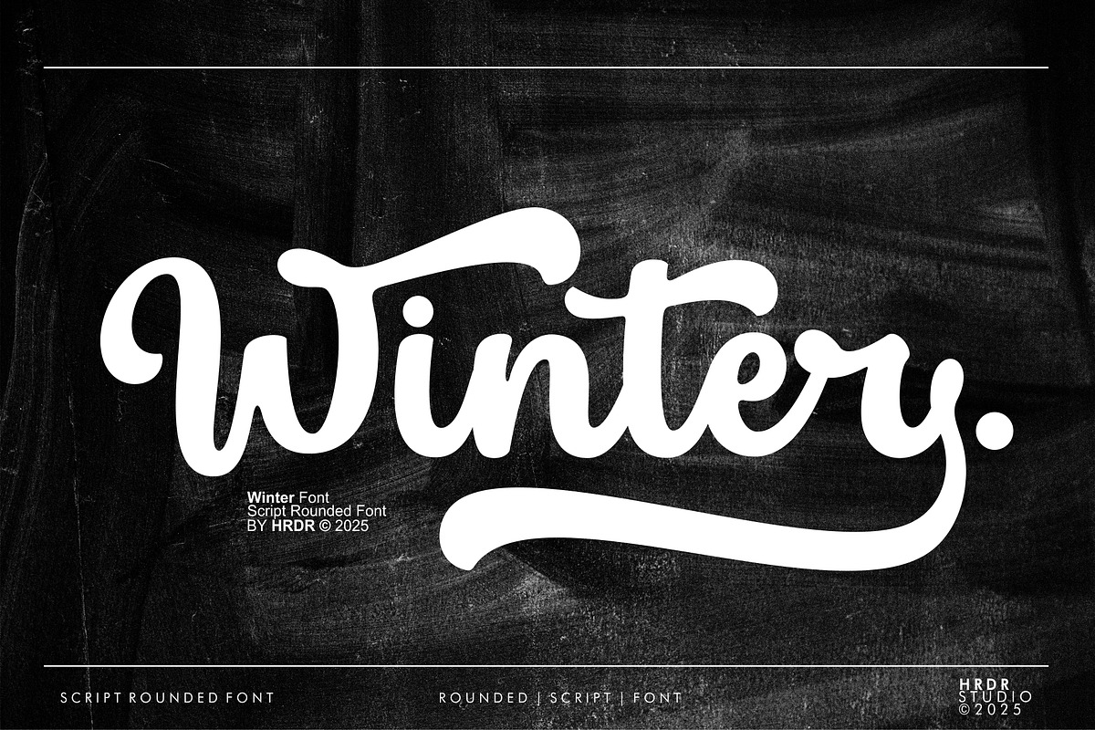 Winter - Rounded Script Font, a Script Font by HRDR (Photo 1 of 11)
