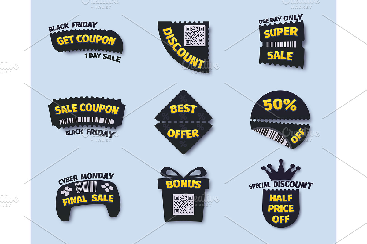 Sticker set for online business, a Marketing Template by andrii-pozdniakov (Photo 2 of 2)