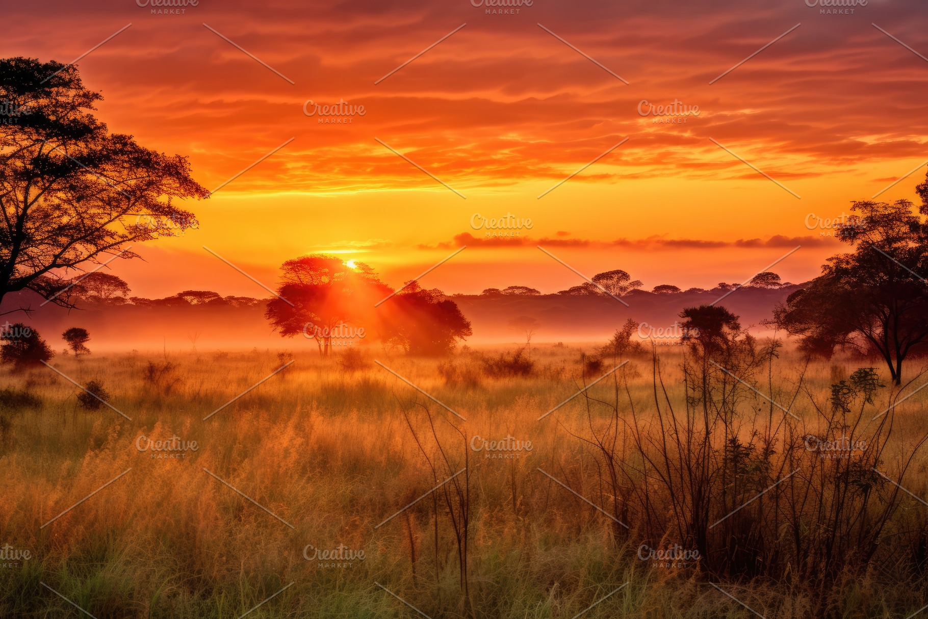 Sunset in the Okavango Delta - Morem, a Photo by Iftikhar Alam