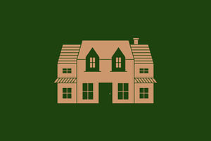 Dutch Colonial House Illustration, an Illustration by Buqancreative