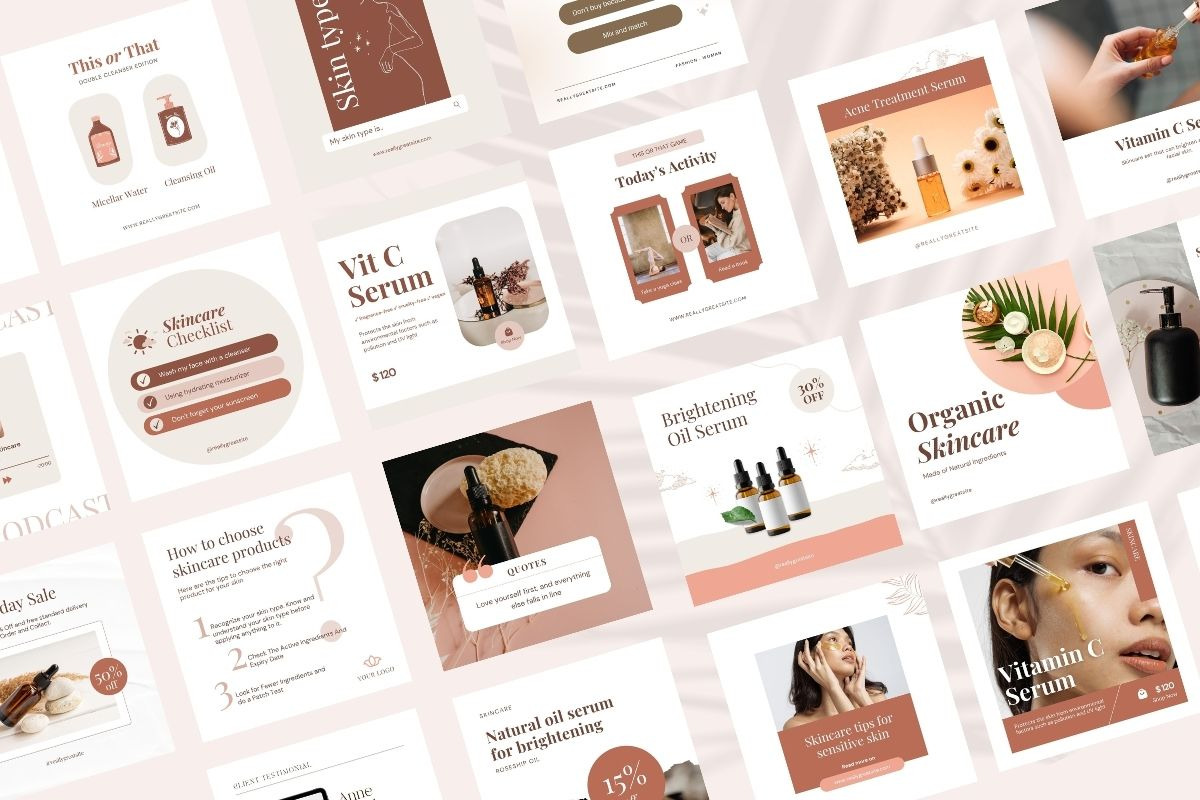 Skincare & Makeup Canva Template, a Social Media Template by Kawalan Studio (Photo 9 of 10)
