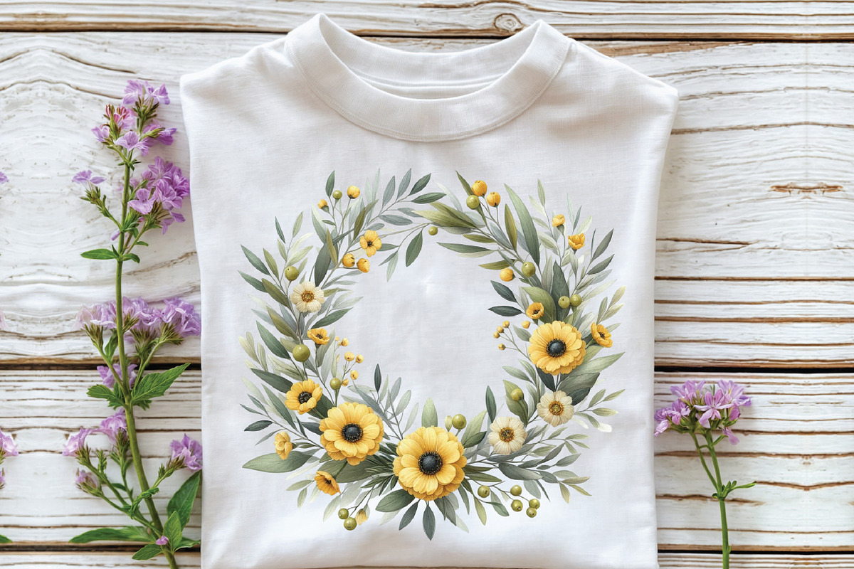 Watercolor Yellow Flower Clipart, an Illustration by CraftArtStudio (Photo 3 of 6)