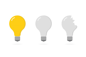 Broken lamp concept, an Object Illustration by Vector Creator