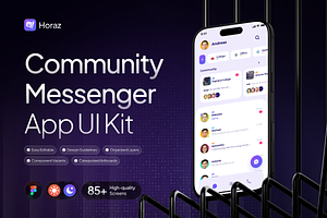 Horaz - Fun Modern Messenger UI Kit, an UI Kit Template by Rafiq | YDN