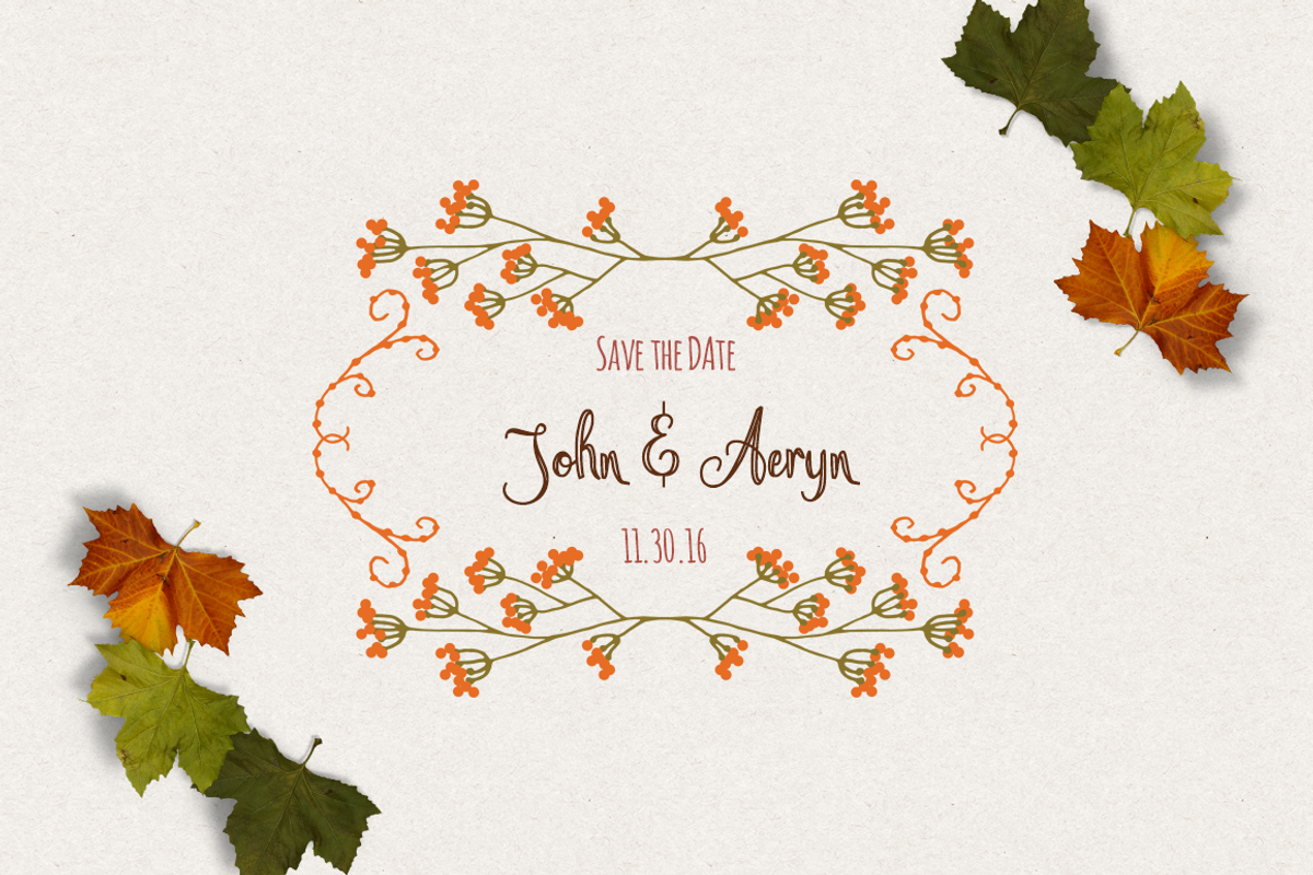 Hand Drawn Autumn Floral Kit, a Decorative Illustration by By Kerri Ann (Photo 6 of 7)