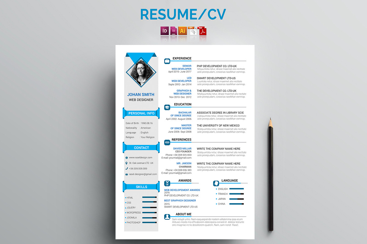 The CV, a Resume Template by artico (Photo 1 of 2)