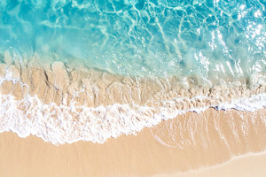 blue sea water top view AI generated, a Photo by WorldOfPhotos