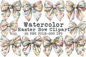 Easter Bow Clipart Bundle, an Illustration by Libby Wishes