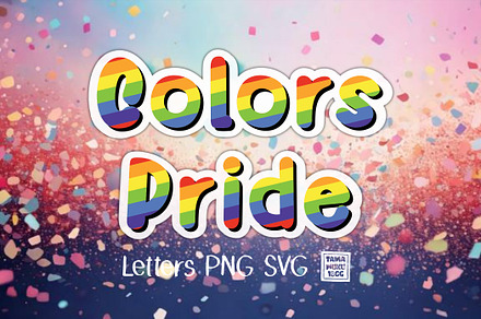 Colors Pride Letters PNG SVG