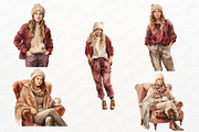 Cozy Winter Watercolor Clipart, a Decorative Illustration by Maysa Art (Thumbnail 2 of 6)