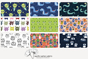 70 (kids) monster seamless pattern, a Pattern Graphic by Poppy Lane Studio (Thumbnail 4 of 10)