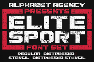 ELITE SPORT FONT SET, a Sans Serif Font by Alphabet Agency