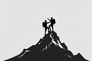 Mountain Hiking Silhouette Set, an Illustration by BIPLOB EXPERT (Thumbnail 3 of 21)