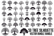 Tree Silhouette Vector Bundle, an Illustration by musafir_fashion (Thumbnail 1 of 51)