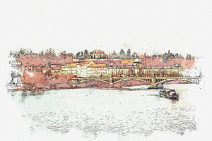 Traditional view of Prague