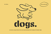 DOGS: Naive Vector Dog Illustrations, an Animal Illustration by Veyla (Thumbnail 1 of 11)