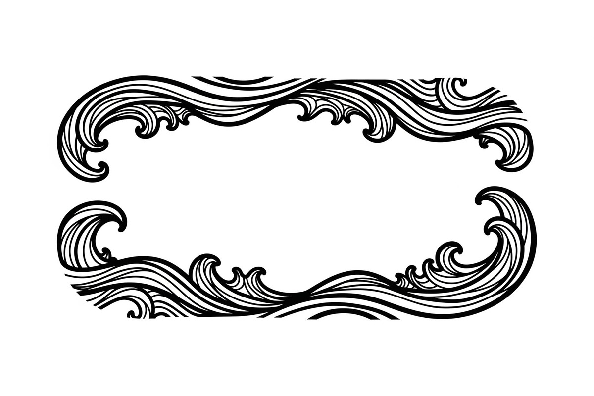 Vintage Wave Ornament Frame Bundle, an Illustration by Designer_Momina (Photo 28 of 51)