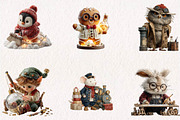 Whimsical Christmas Little Worker, a Seasonal Illustration by CreationArt (Thumbnail 2 of 7)