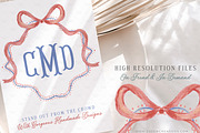 Vintage Grandmillenial Crest Bows, a Decorative Illustration by Essem Creatives (Thumbnail 5 of 5)