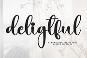 Delightful | Script Font, a Handwritten Font by Scratchones (Thumbnail 1 of 8)