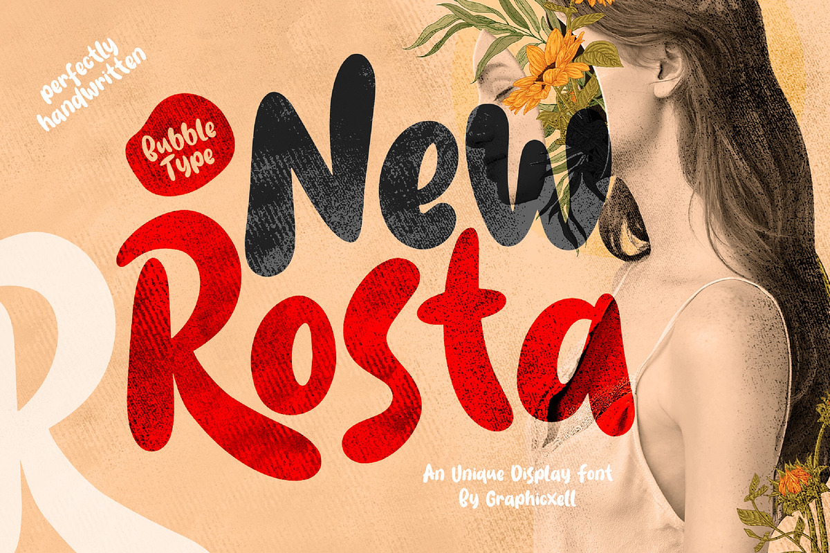 New Rosta Natural Handwritten Font, a Handwritten Font by Graphicxell (Photo 1 of 10)
