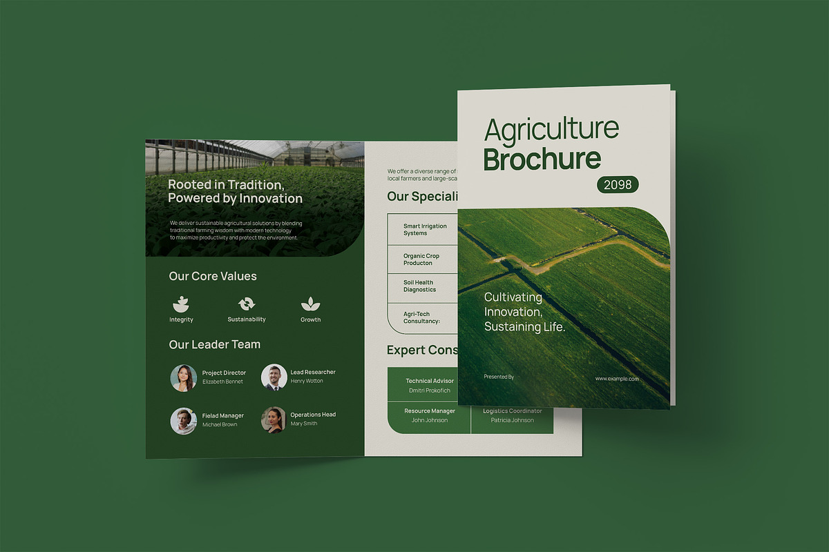 Agriculture Bifold Brochure, a Brochure Template by graphicook (Photo 1 of 3)